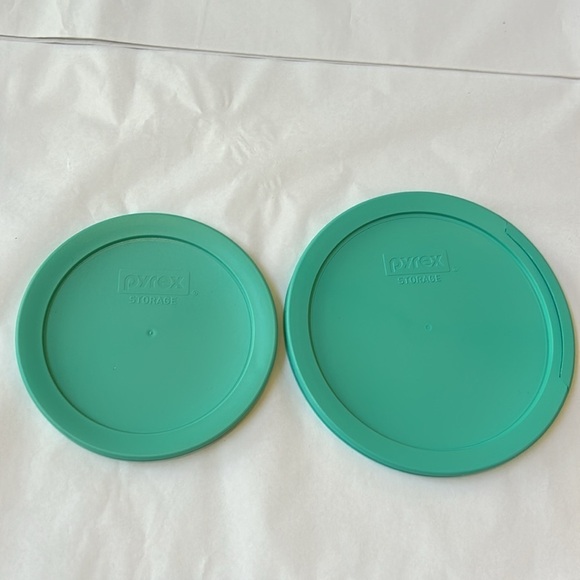 Pyrex Set of 3 Glass Turquoise Blue Pinwheel Serving Bowls - Picture 6 of 13